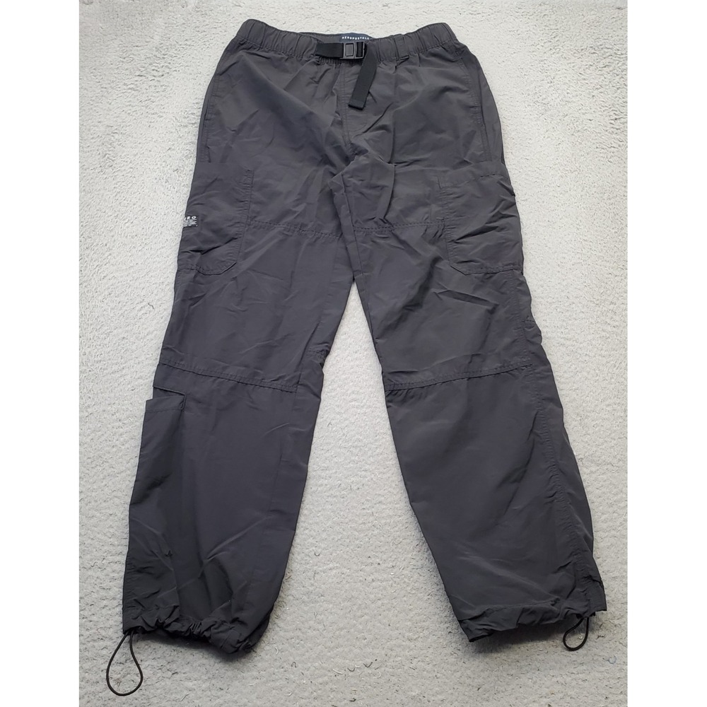 Aéropostale Hiking Pants Women Small Black Adjustable Belted Waist Elastic Ankle